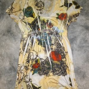 Vintage Gothic dress with rhinestones M 18x32